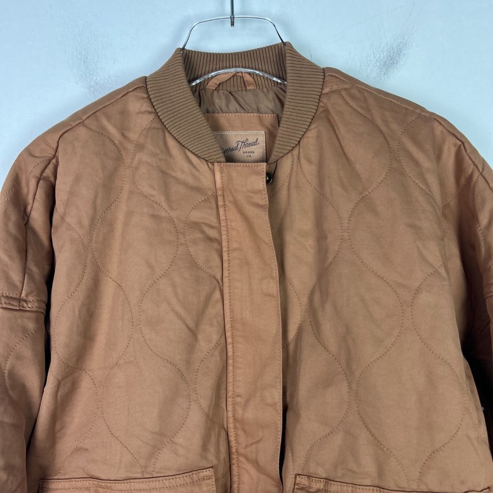 NWT Universal Thread Quilted Utility Jacket Tan Plus Size XXL NEW - Picture 3 of 14